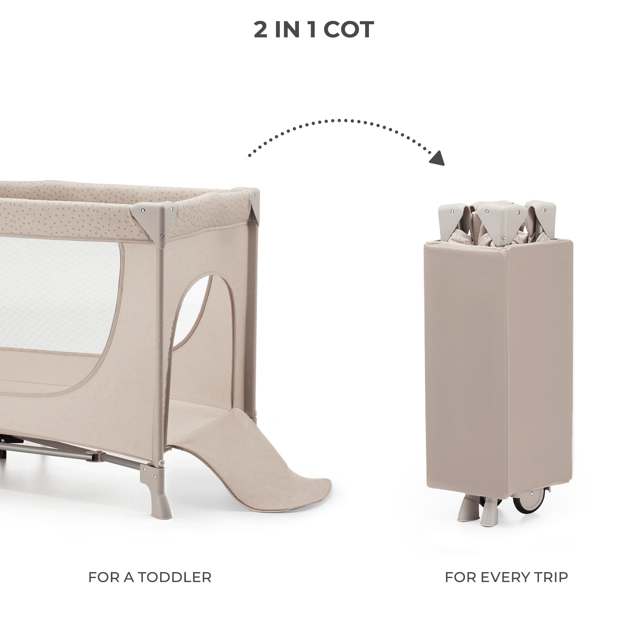 Kinderkraft Joy Simple 2 Бебешка Кошара Beige