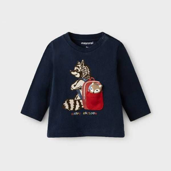 2.071 Тениска Д.Р. Play Mapache 12М. --- BebeMama