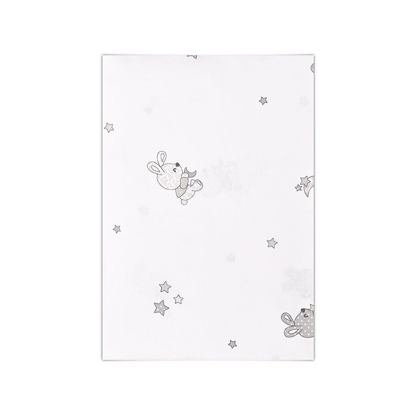 Чаршаф 150 100см Little Rabbits Сиво Lorelli Classic