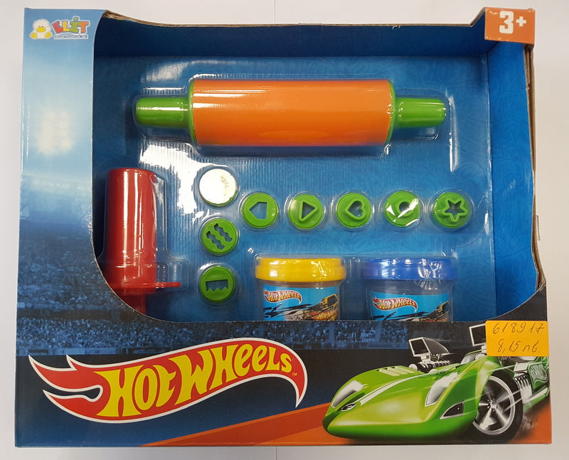 Kit de modelare Hot Wheels cu 2 găleți și 3 asortimente, 22x26x6