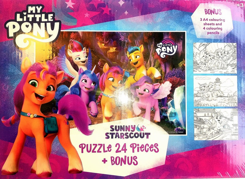 Пъзел 24 Ел. Моето Малко Пони С Бонус3 Оцветителни Страница А4 И 4 Молива За Оцветяване 32 Х 23 Х4
