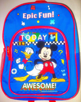 Раница Мики Маус 32Х25Х11 Регулируеми Презрамки Със Страничен Джоб С 1 Голямо Отделение И 1 Малко Отделение С Отваряне С Цип