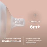 Силиконов Биберон Mammafeel 6м+cross Cut Lovi