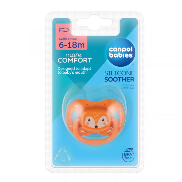 Залъгалка Сил Сим 6 18м Cute Animals Оранж F Canpol