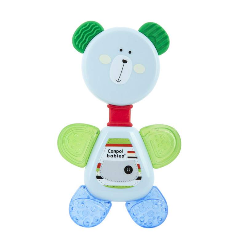 Дрънкалка С Чесалка Мече Синя L Canpol