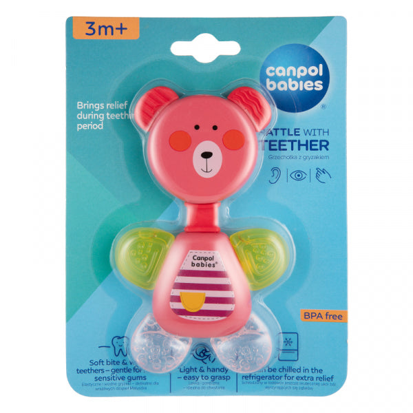 Дрънкалка С Чесалка Мече Роз L Canpol