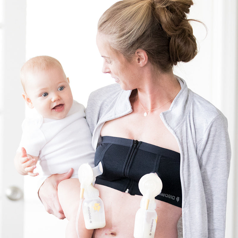 Бюстие За Лесно Изцежд L, Черно Medela