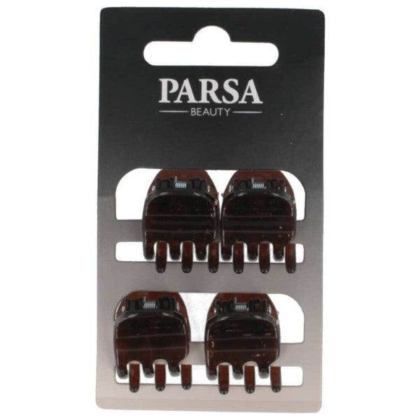 Щипка За Коса Лъскава Кафяво 4бр S Parsa 20