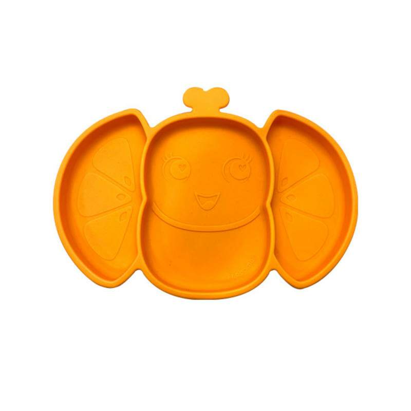 Szilikon étkészlet - pillangó tányér rekeszekkel, H Kids