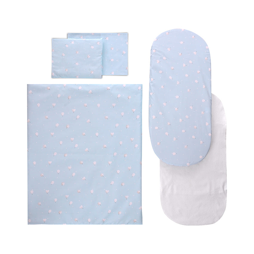 Сет За Детска Количка С Протектор Влакче Синьо