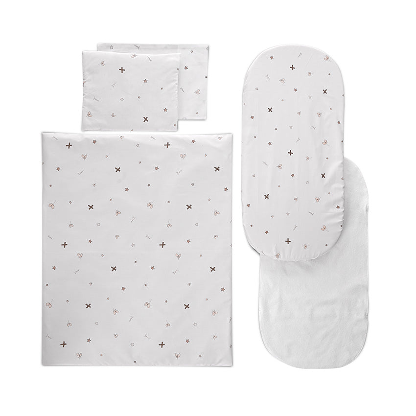 Сет За Детска Количка С Протектор Honey Bunny Бежо