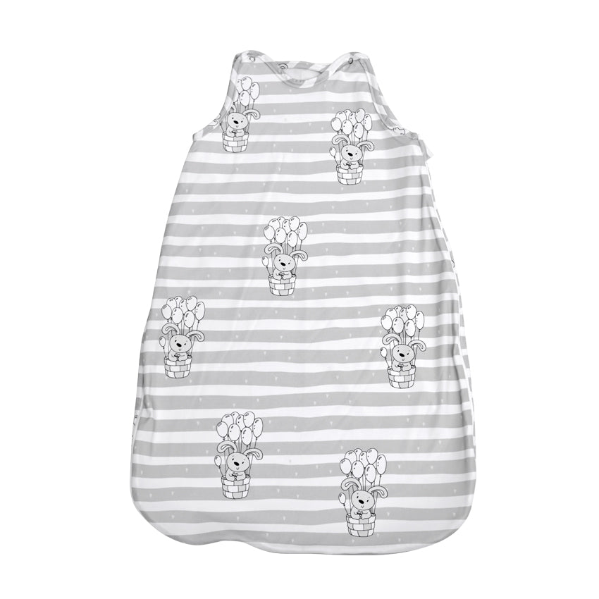 Pătură de iarnă 95 cm Ranforce Iepurași Baloane Gri