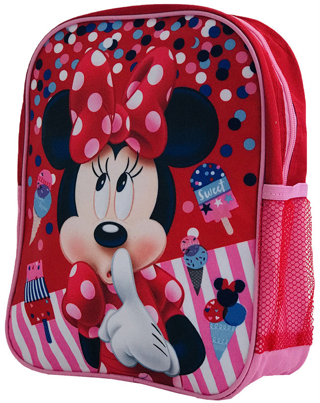 Раница Мини Маус За Детска Градина 33Х26Х10 Регулируеми Презрамки Със Страничен Джоб С 1 Голямо Отделение С Цип
