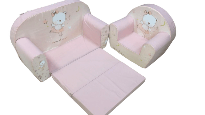 Delta Trade-Комплект Разтегателен Диван И ФотьойлМече Балерина