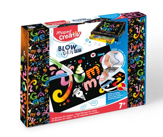 Set creativ Maped Color&Play Blowpen Magic Art Station, 34 de piese