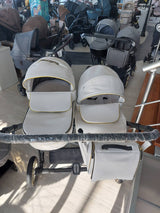 Количка За Близнаци 3в1 Duo Lux 3d Черно + Зелено Adbor