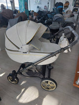 Количка За Близнаци 3в1 Duo Lux 3d Черно + Зелено Adbor