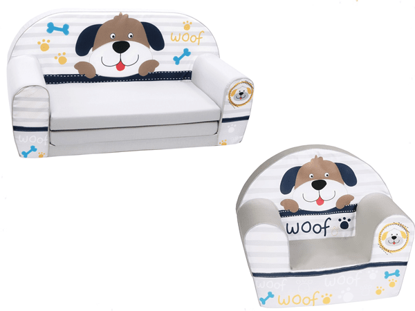 Комплект Разтегателен Диван И Фотьойл Куче Delta Trade