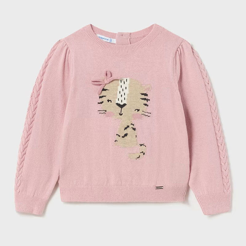 2312 Пуловер Жакард Розов 36 --- BebeMama