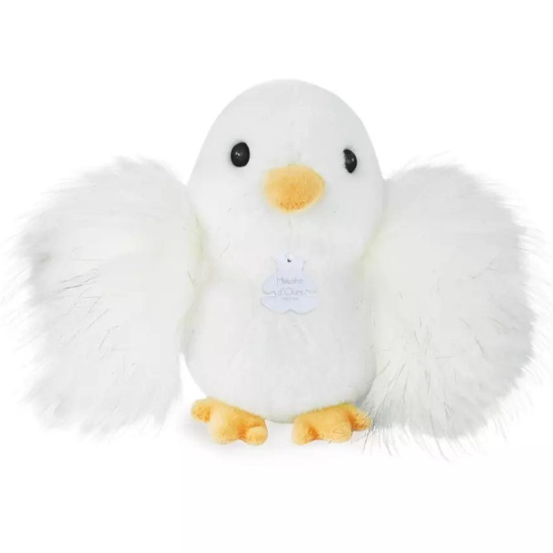 Плюшена Птица 15см Бял Doudou
