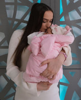 Двулицева Пелена За Изписване "прегърни Ме" + Панделка Зима Pink White Galix