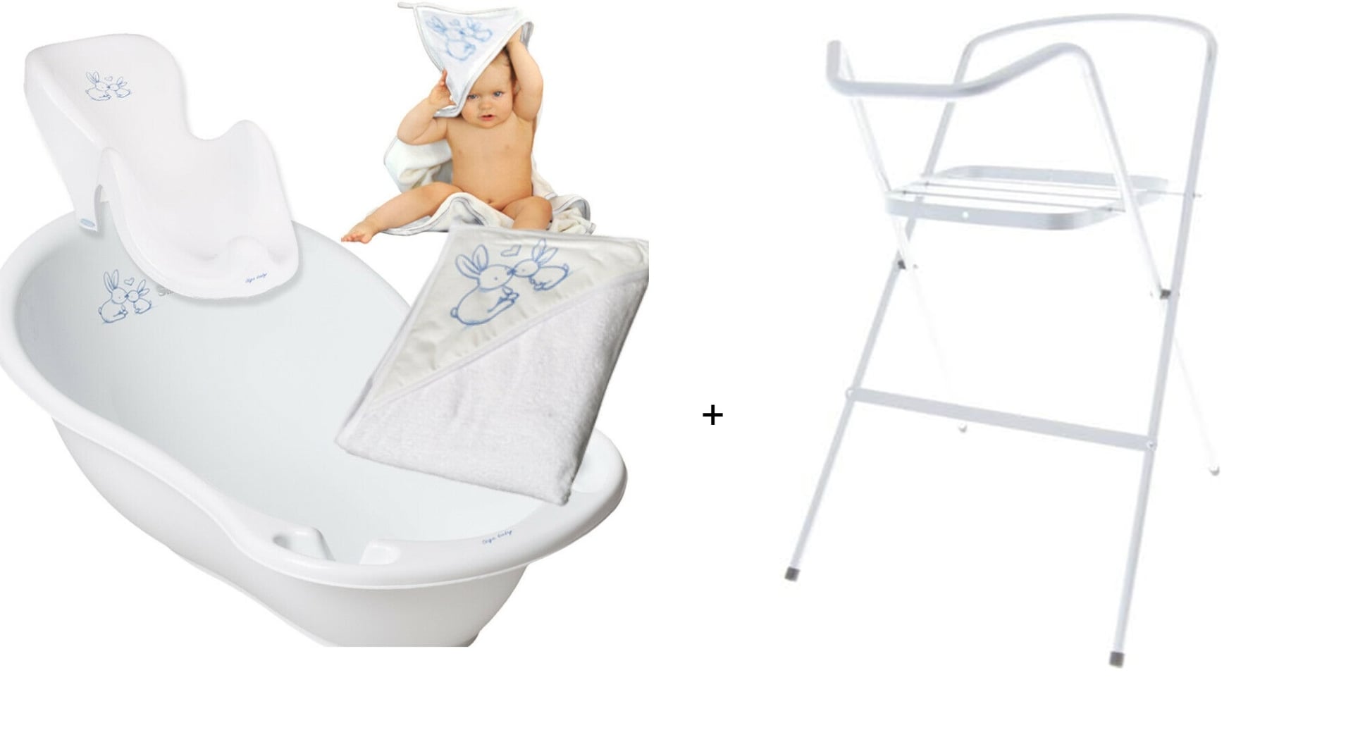 Комплект За Баня Зайче 4Ч Бял