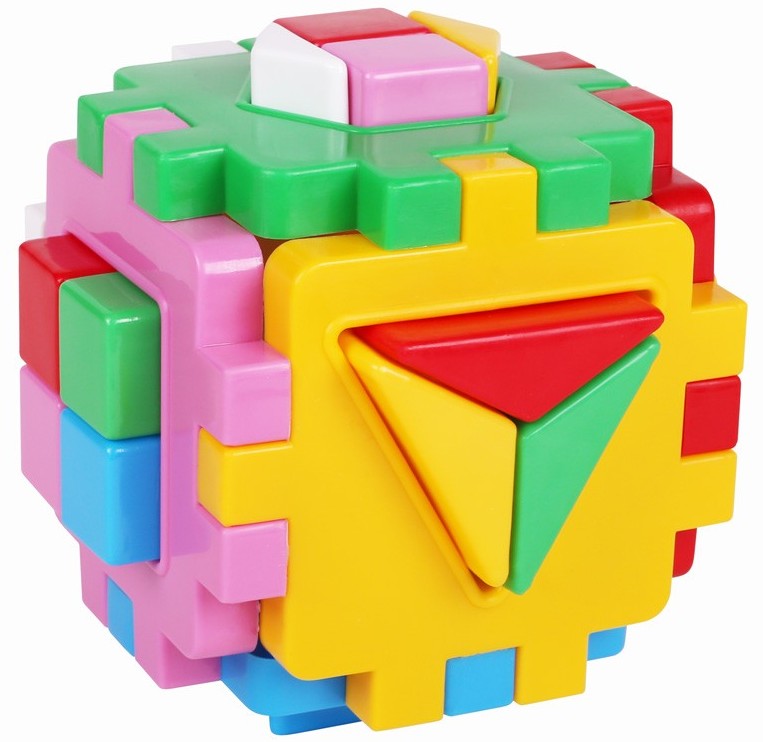 Кубче Сортер С Геометрични Фигури Фигури 12Х12Х12