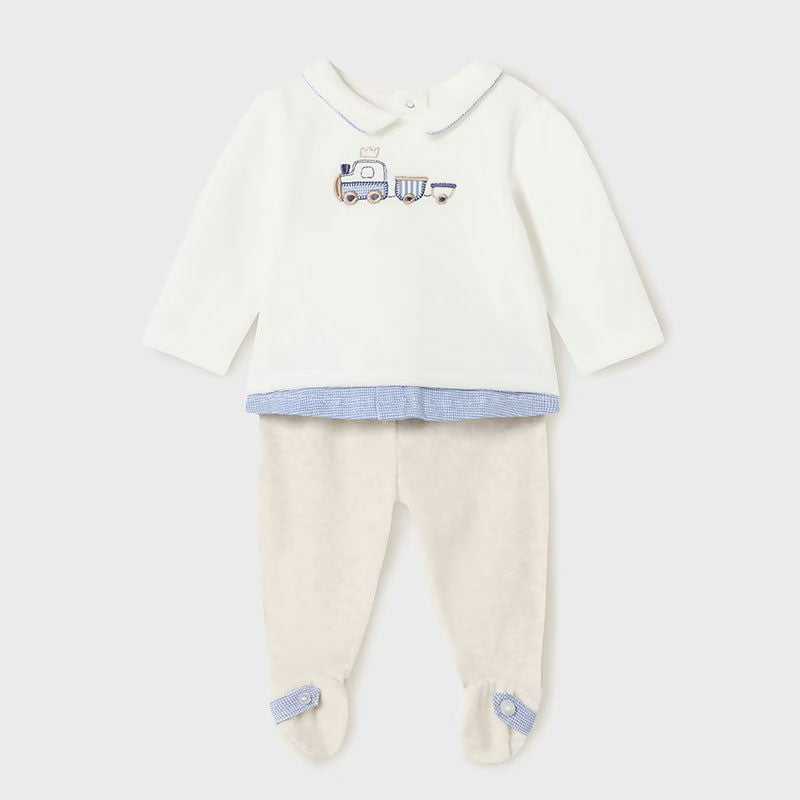 2508 Комплект С Ританки Мръсно Бял 2-4 --- BebeMama