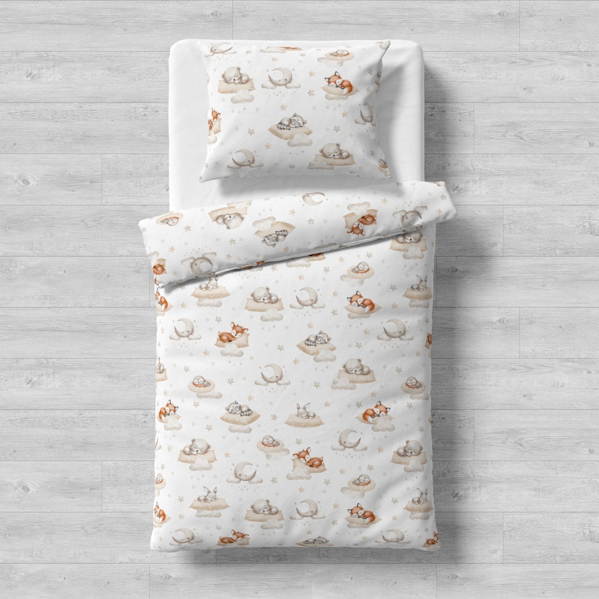 Детски Спален Комплект Сънчовци Горски Животни 4 Части Бежаво Galix