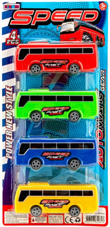 Автобуси Туристически 4 Бр На Картон 18Х39Х4