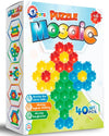 Mozaic pentru cele mai mici elemente, dimensiune 4 cm, 40 de bucăți, poate fi aranjat la nesfârșit, potrivit pentru aranjarea unui covor timp de 1 an, 22x18x6