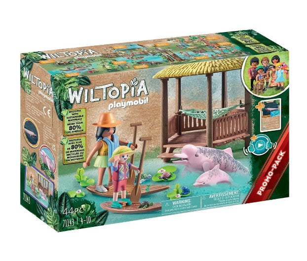 Playmobil - Wiltopia - Tur cu canotajul cu delfini pe râu
