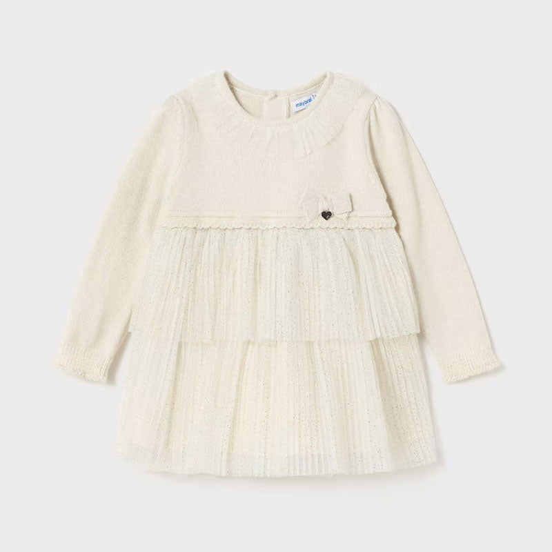 2979 Рокля Церемония Бял18 --- BebeMama