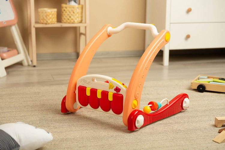 2В1 Проходилка С Музикална Подложка Розова Caretero Toyz --- BebeMama