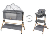 2в1 Мини Кошара + Стол За Хранене Sleat Me Grey Kikkaboo