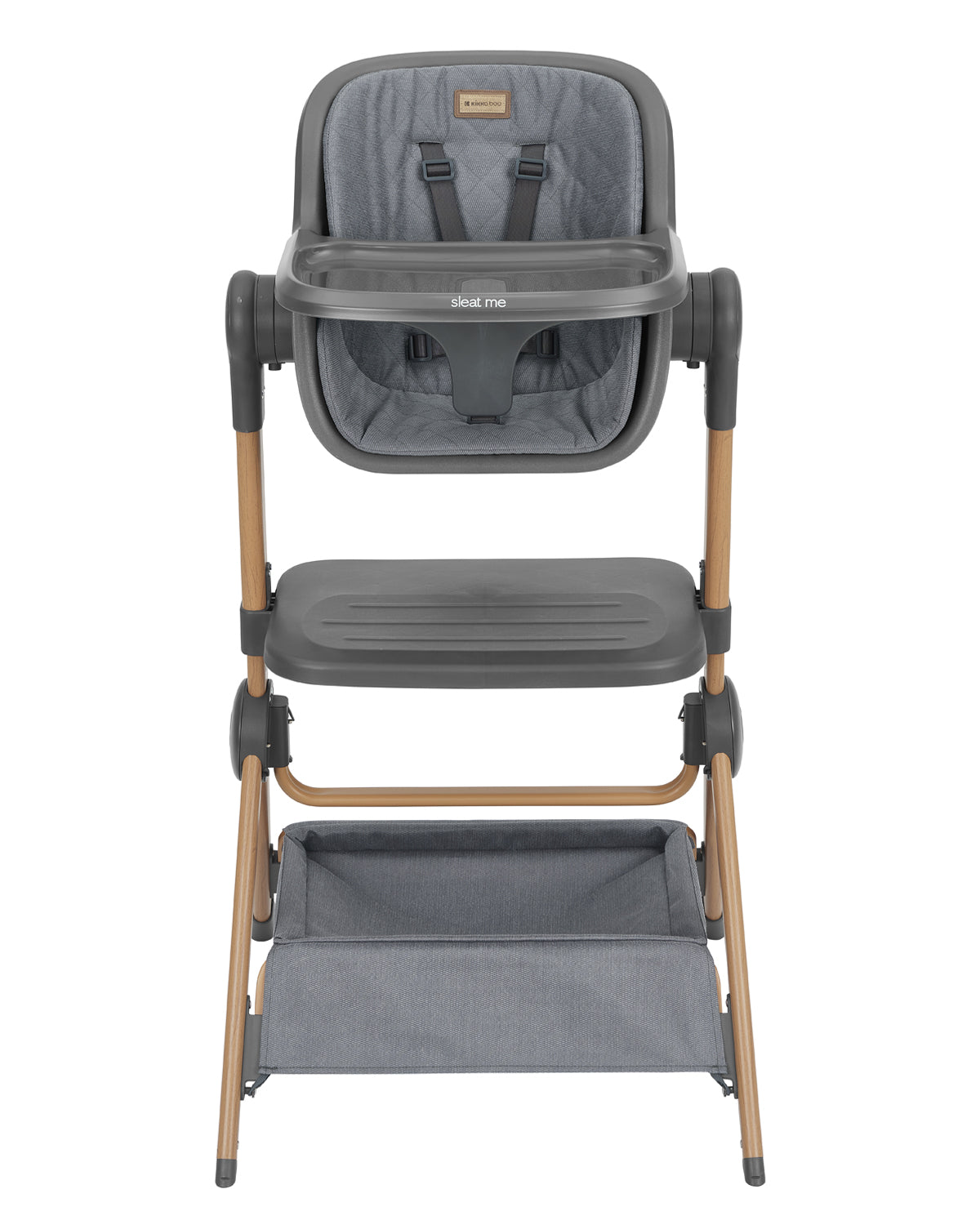 2в1 Мини Кошара + Стол За Хранене Sleat Me Grey Kikkaboo