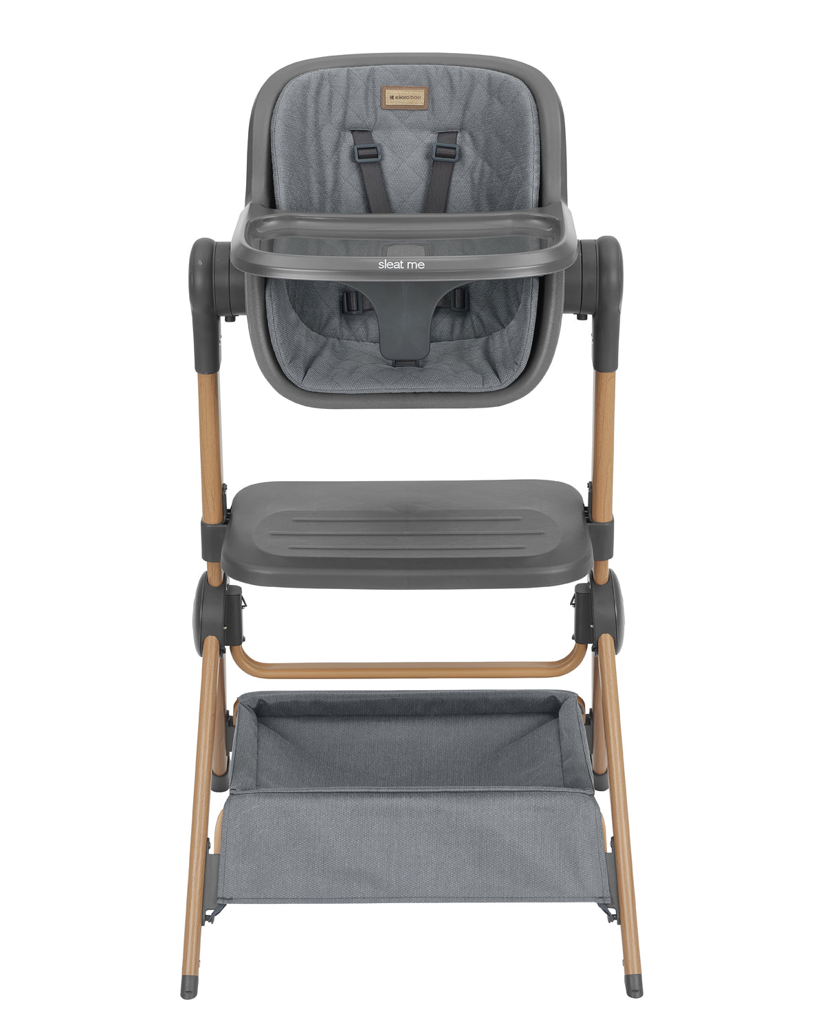 2в1 Мини Кошара + Стол За Хранене Sleat Me Grey Kikkaboo