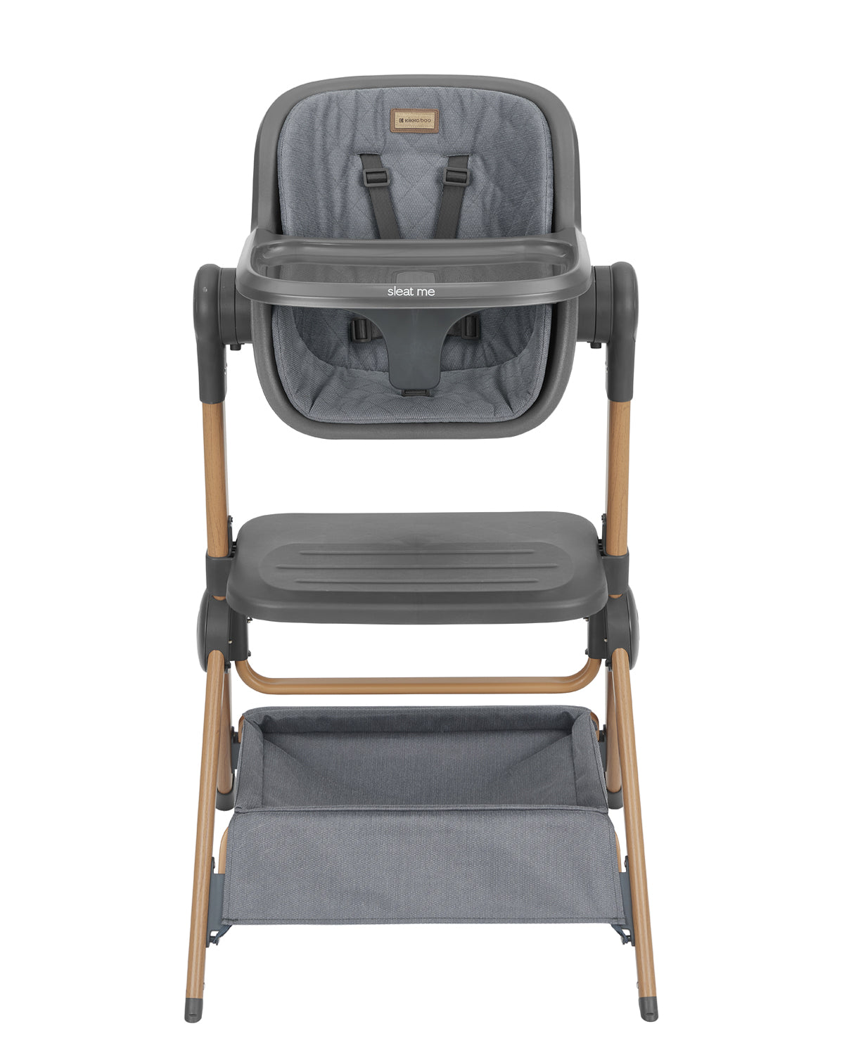 2в1 Мини Кошара + Стол За Хранене Sleat Me Grey Kikkaboo