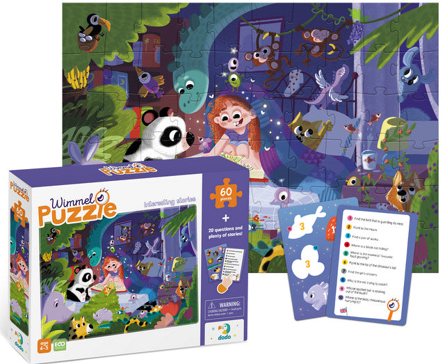 Пъзел За Наблюдение Интересни Истории 60 Ел.18Х24Х4 Намери Кое Къде Е И Отговори На Въпросите В КартитеКоито Са На Български Език