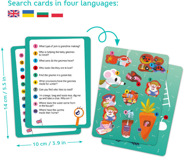 Пъзел За Наблюдение Подземен Свят 60 Ел.18Х24Х4 Намери Кое Къде Е И Отговори На Въпросите В Картите Които Са На Български Език