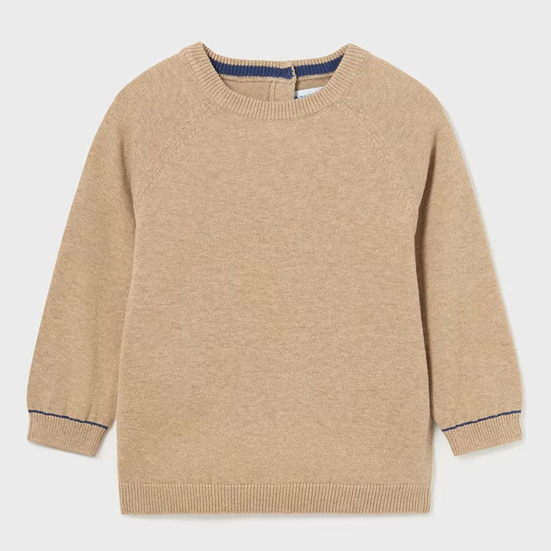 309 Пуловер Памук Basic Бежов 24 --- BebeMama