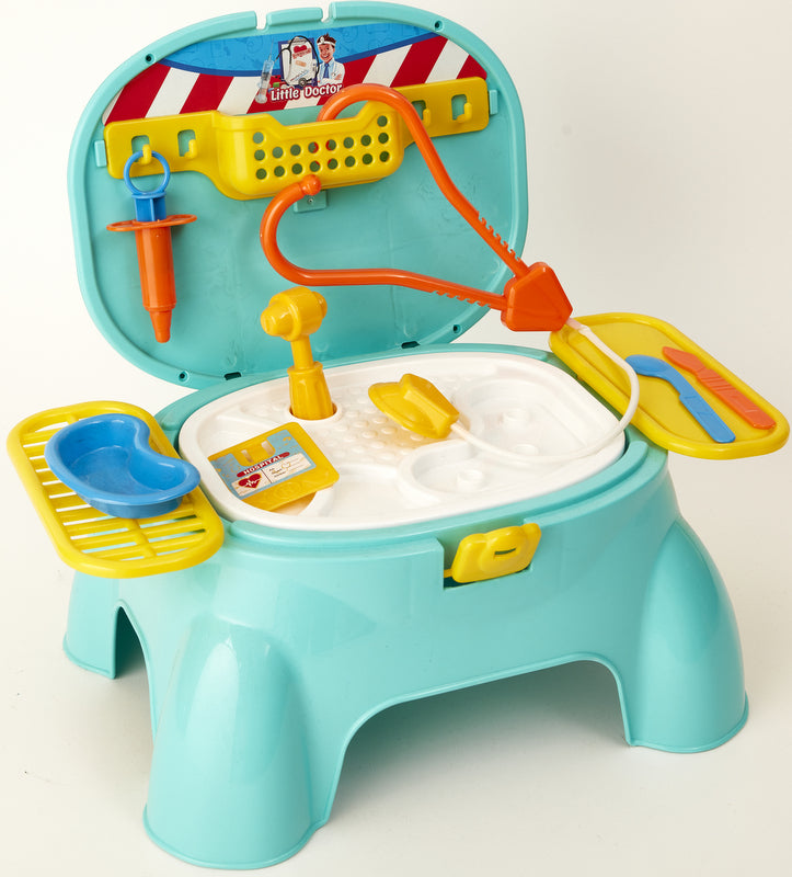 2 В 1 Игрална Маса И Столче С Дръжка Малкия Доктор 27X19X39