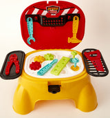 2 В 1 Игрална Маса И Столче С Дръжка Малкия Рали Механик 27X19X39