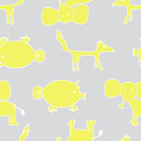 20814 Бамбукова Пелена Животни 30/30 Жълта --- BebeMama