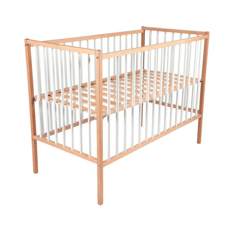 Детско Дървено Легло Remi Натур Бял Combelle - Легла - Combelle - BebeMama