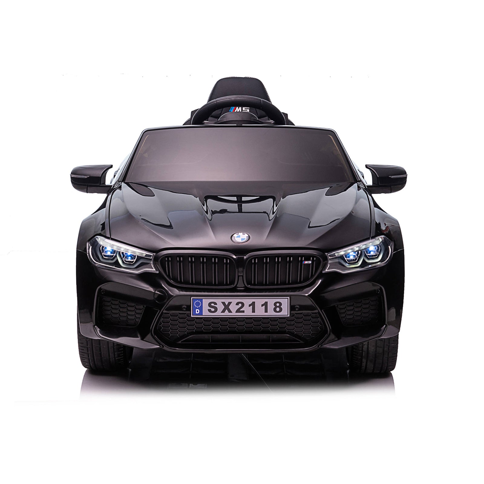 Ел. Кола Bmw M5 Черна,evaгуми,коженa Chipolino