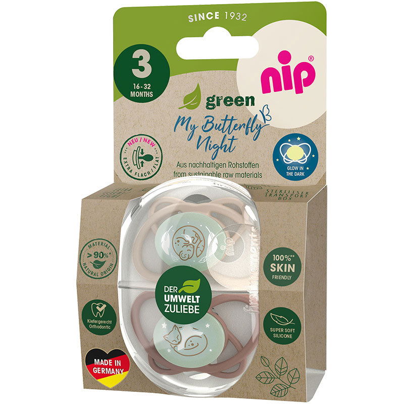 31626 Залъгалка Green Силикон 16-32M. 2 Бр.Бежов --- BebeMama