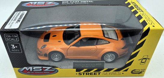 Метален Точен Модел Кола 1:32 Porsche 911 Gt3 RsrЗасилване С Издърпване Назад Отваряеми Врати