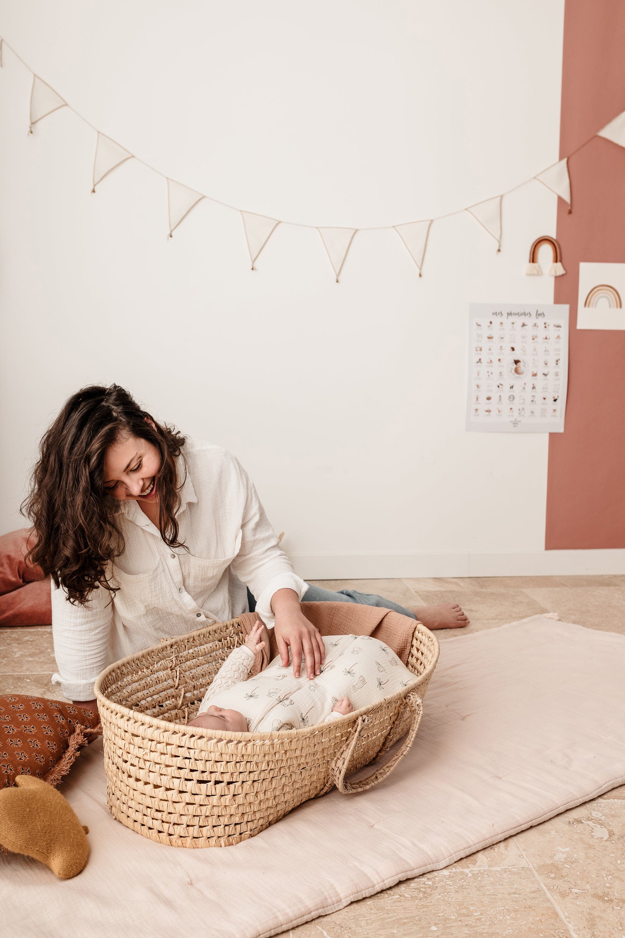 Sac de dormit mini 0-3 luni Leo și Maya 55cm Candide