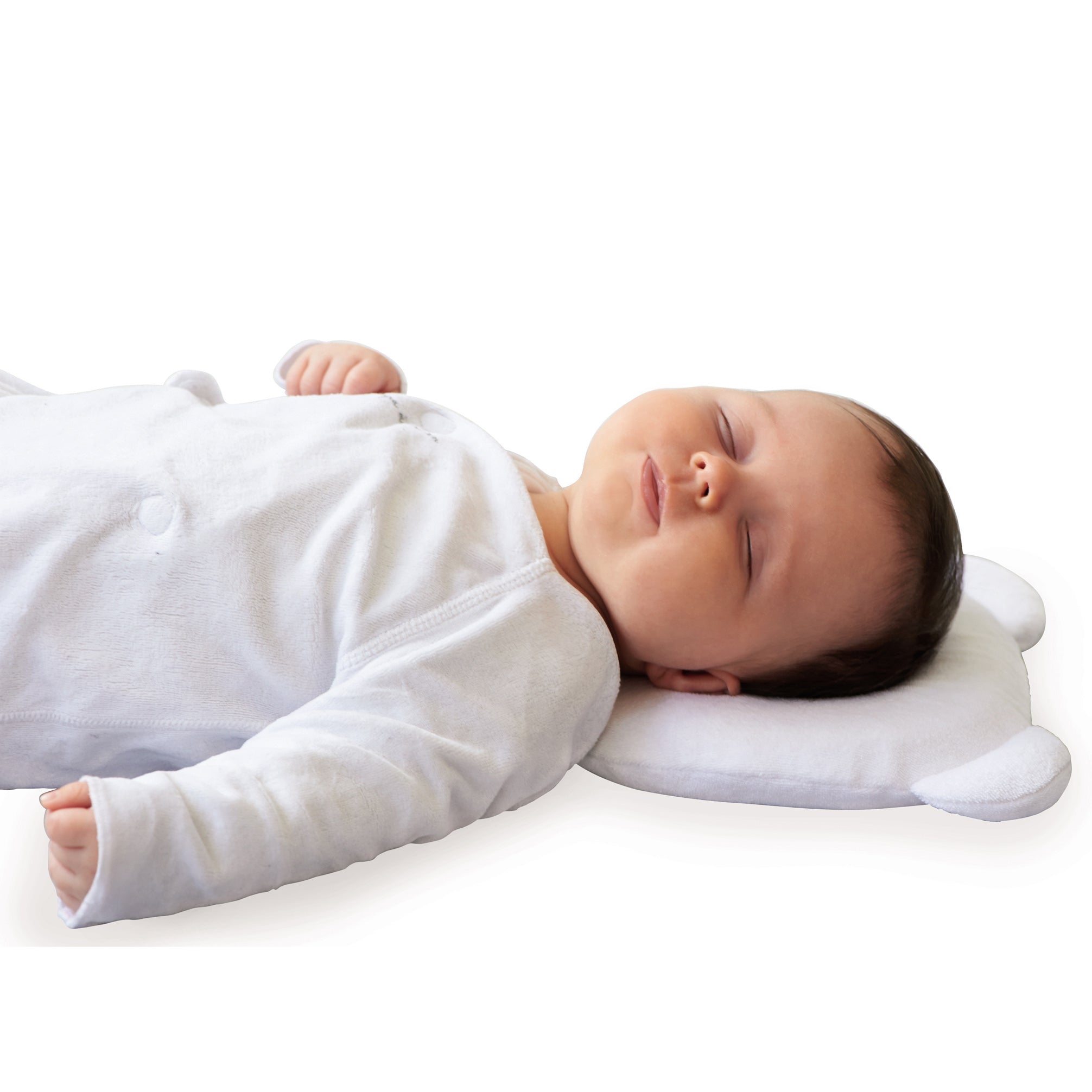 Детска Възглавница P'Tit Panda За Добре Закръглена Глава Бяла Candide --- BebeMama